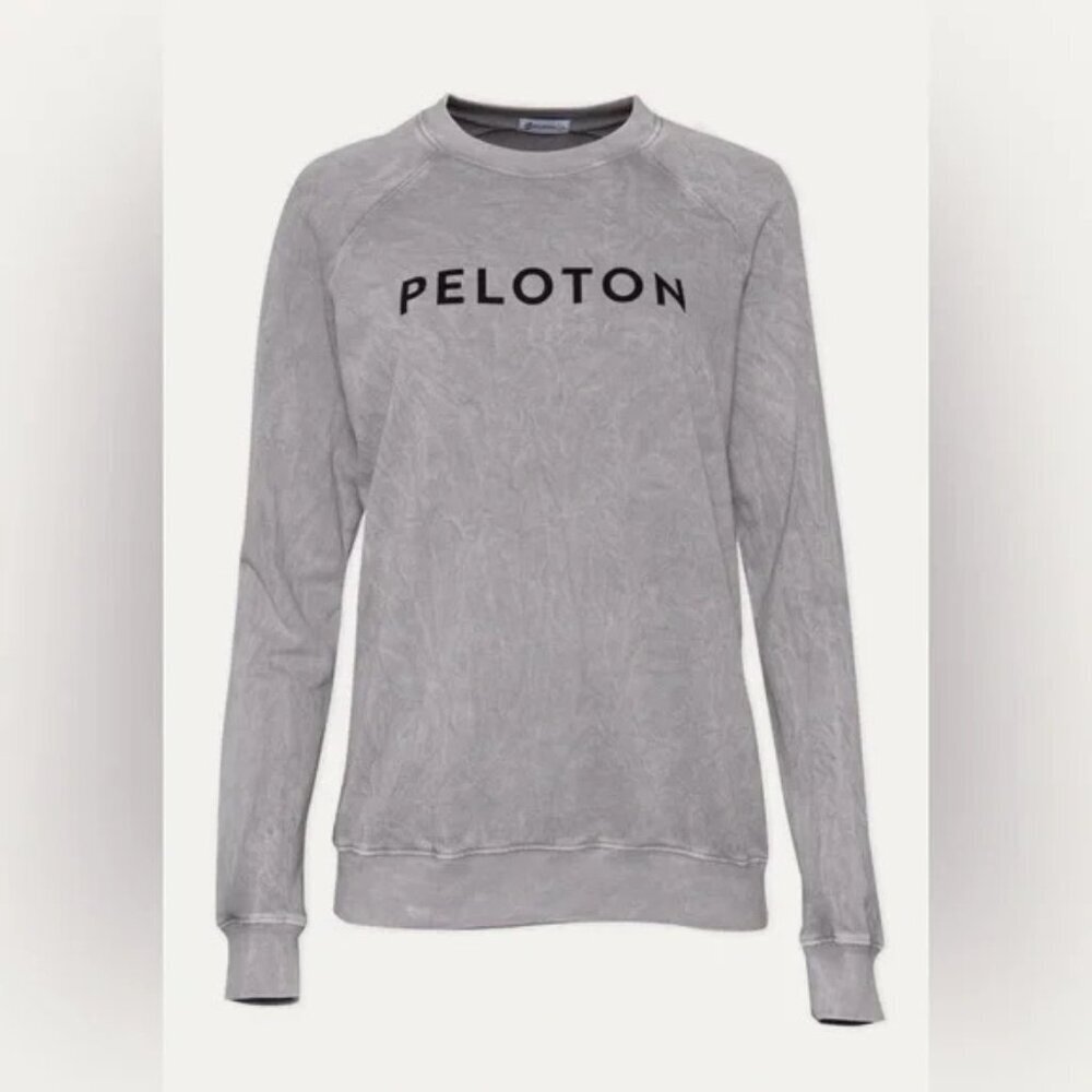 PELOTON | Oversized Crewneck Pullover in Gray - Cycling Performance Apparel XS
